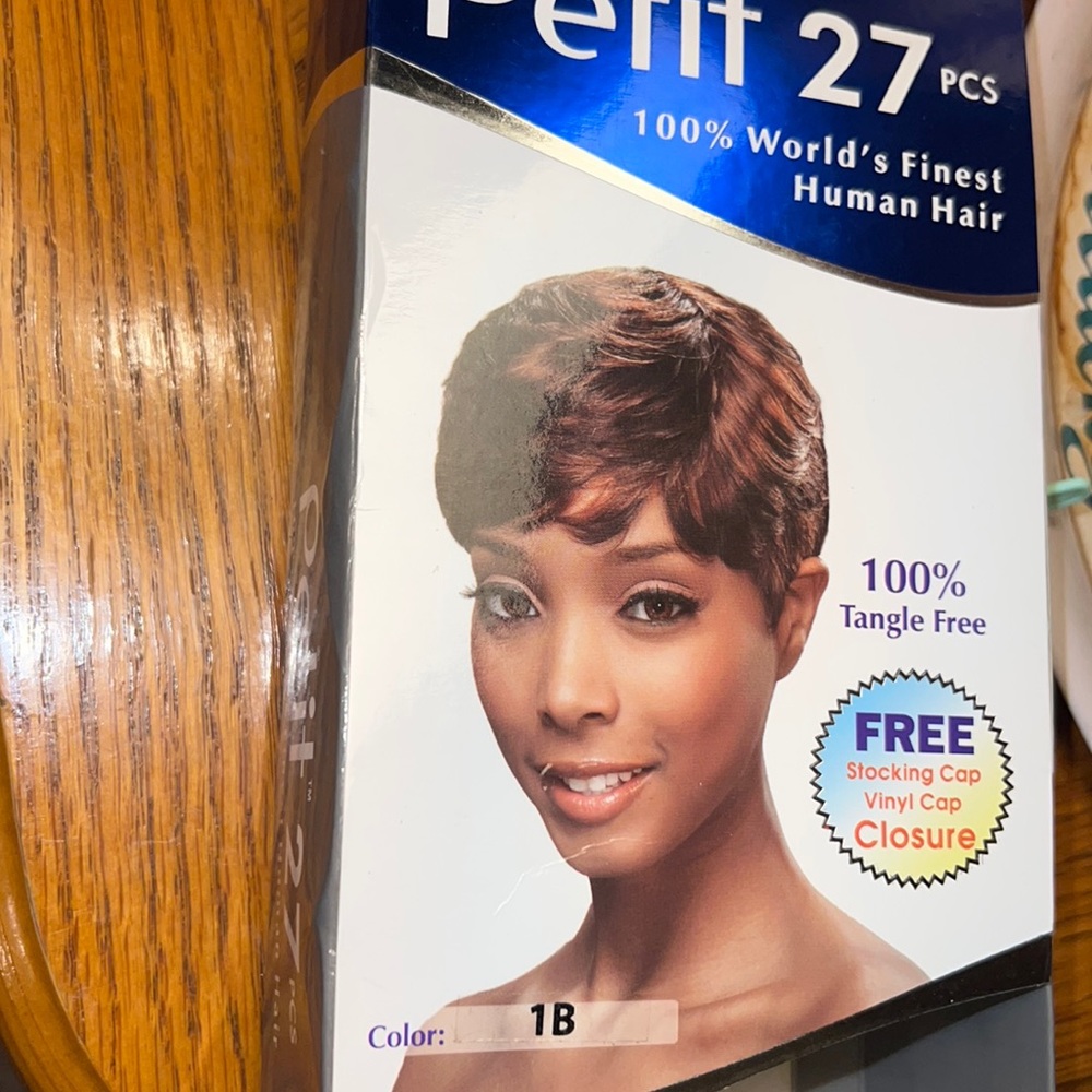 petit 27pcs 100 percent human hair color1B